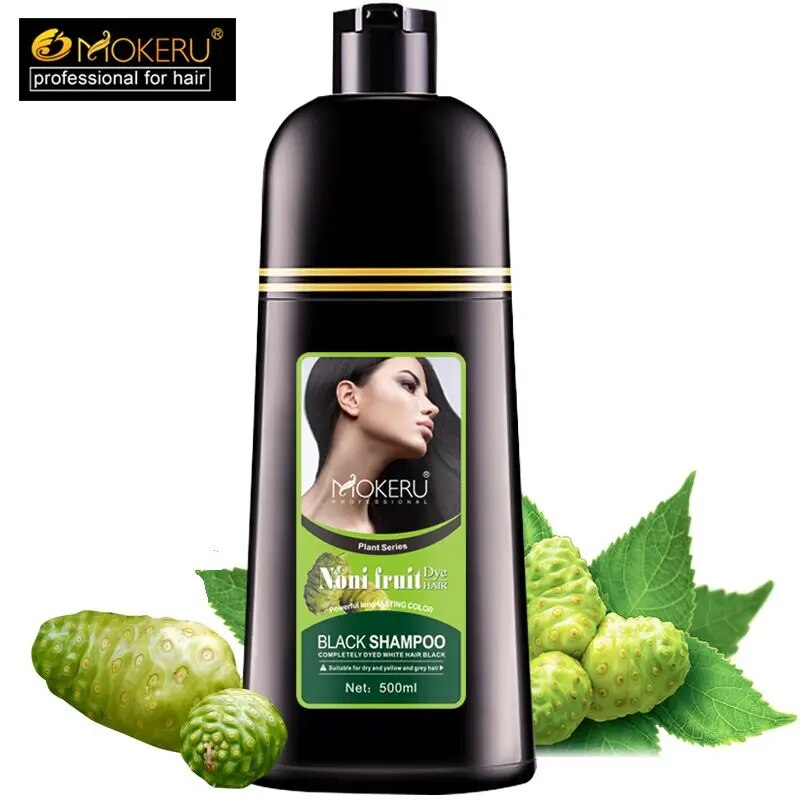 021-Mokeru Organic Natural Hair Color Dye Shampoo 500ml Bottle